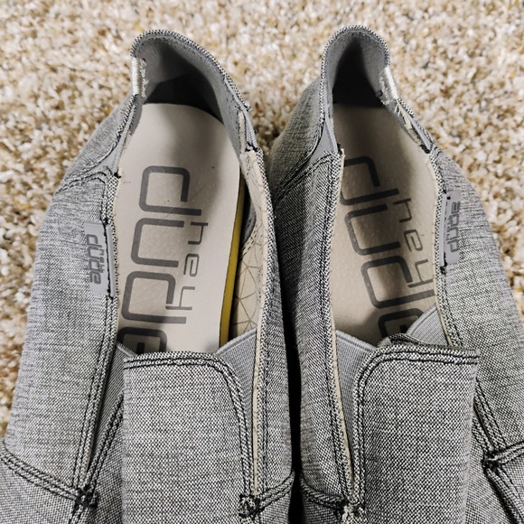 Hey Dude Chan Stretch Shoes Mens Size 7 Grey Steel Slip On Casual Comfort - Picture 7 of 9